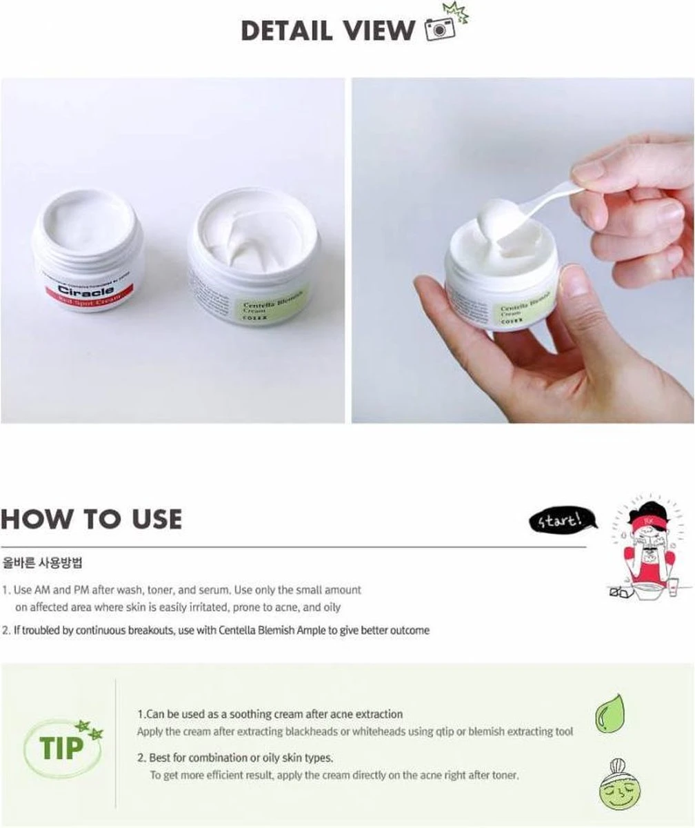 COSRX Centella Blemish Cream 30 Ml 6 COSRX Centella Blemish Cream 30 Ml - Afbeelding 6