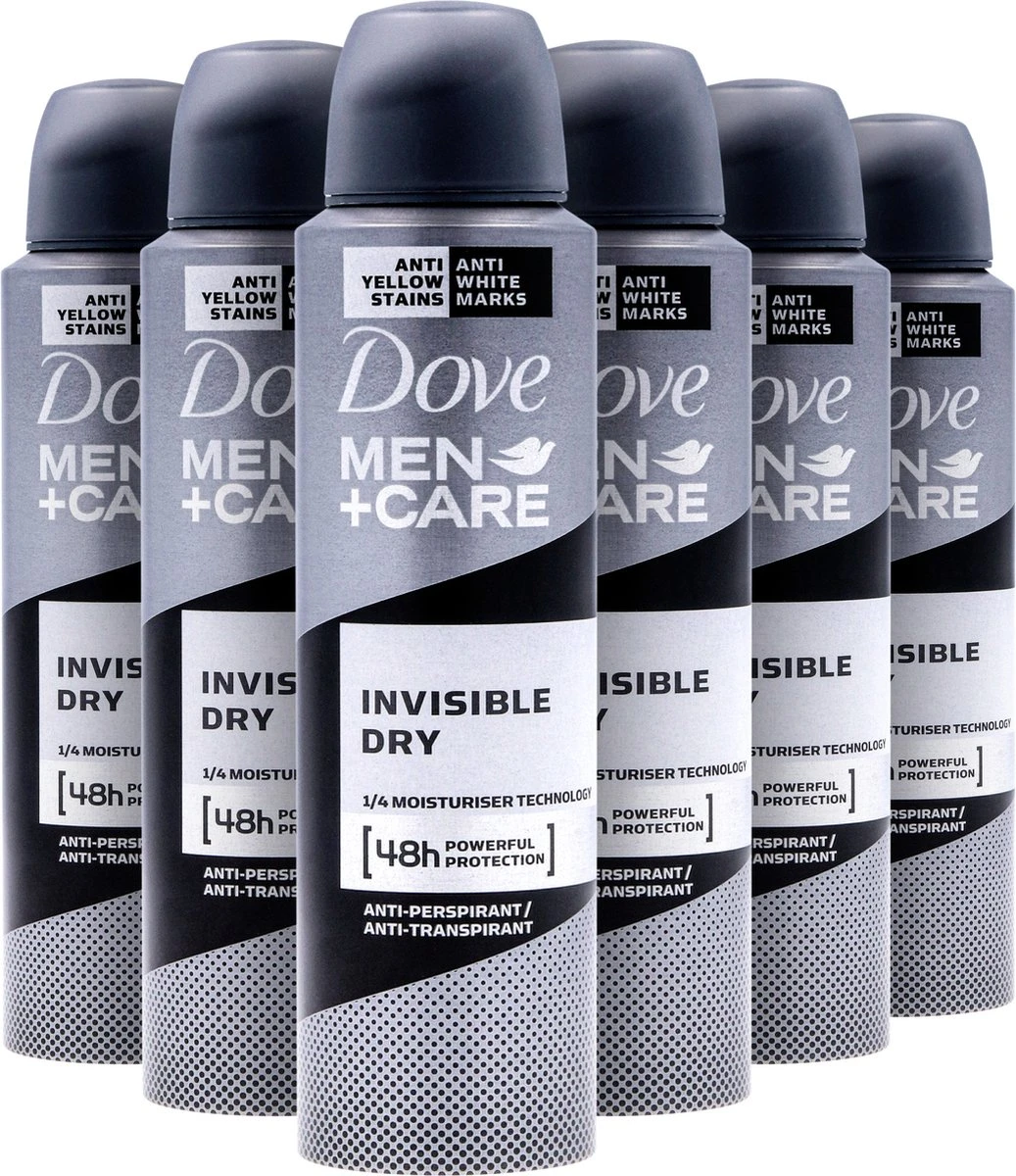 Dove Men+Care Invisible Dry Anti-transpirant Deodorant Spray - 6 X 150 Ml - Voordeelverpakking 2 Dove Men+Care Invisible Dry Anti-transpirant Deodorant Spray - 6 X 150 Ml - Voordeelverpakking - Afbeelding 2