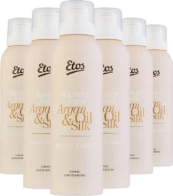 Etos Doucheschuim - Arganoil & Silk - 6 X 200 Ml - Voordeelverpakking