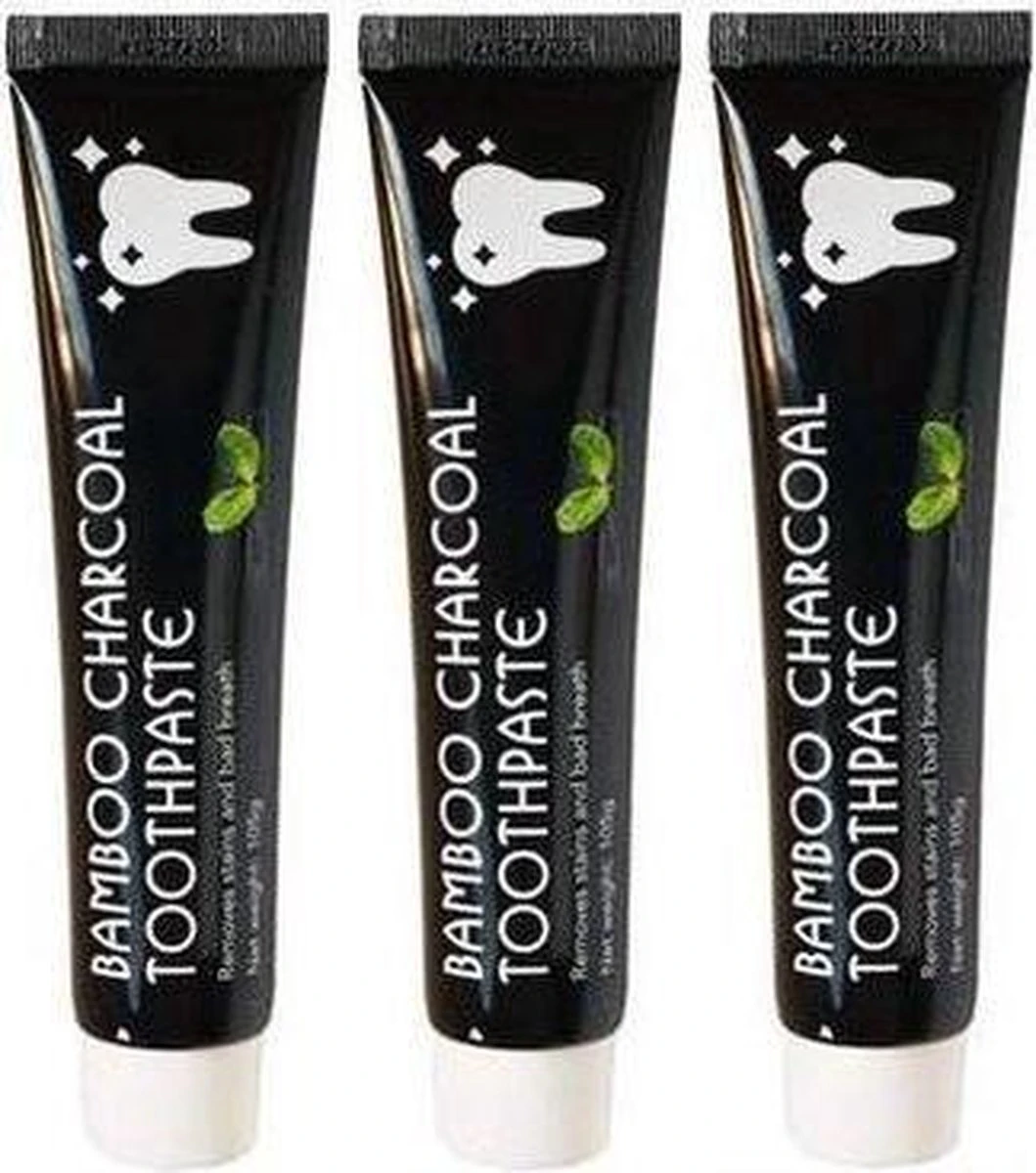 3x Houtskool Tandpasta 105g - BAMBOO Charcoal Toothpaste - Tandpasta - Voor Wittere Tanden - Tanden Bleken 1 3x Houtskool Tandpasta 105g - BAMBOO Charcoal Toothpaste - Tandpasta - Voor Wittere Tanden - Tanden Bleken