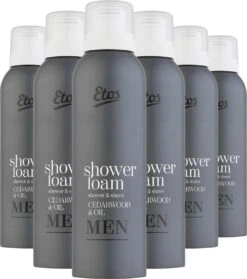 Etos Doucheschuim - Cedarwood & Oil - 2-in-1 - Mannen - 6 X 200 Ml