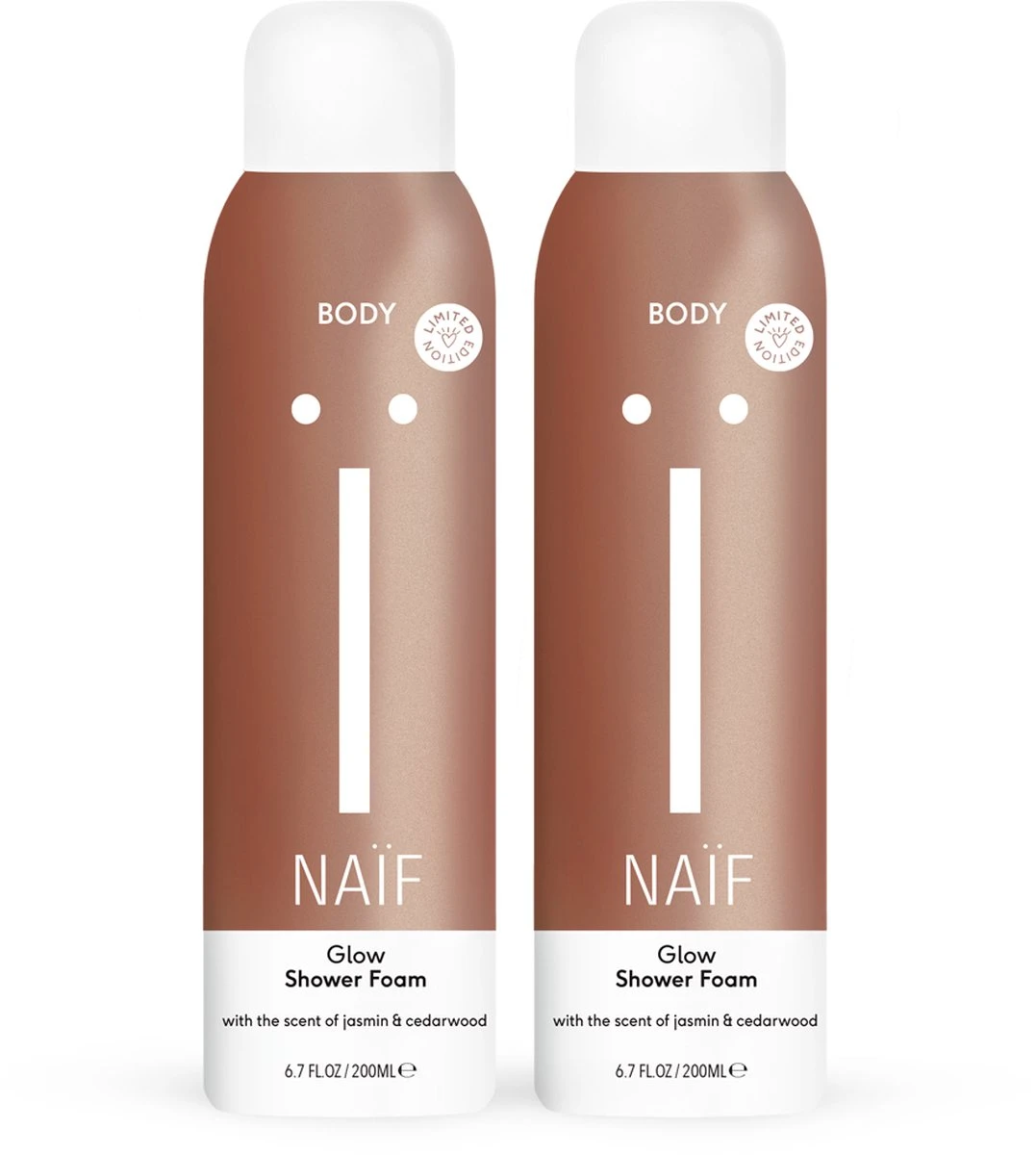 Naïf Doucheschuim Glow - 2 X 200ml - Met Natuurlijke Ingrediënten 1 Naïf Doucheschuim Glow - 2 X 200ml - Met Natuurlijke Ingrediënten