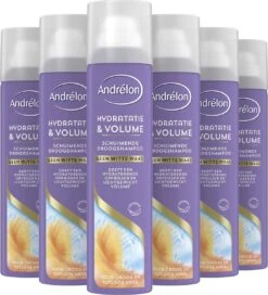 Andrélon Droogshampoo Schuimend Hydratatie & Volume - 6 X 200 Ml - Voordeelverpakking