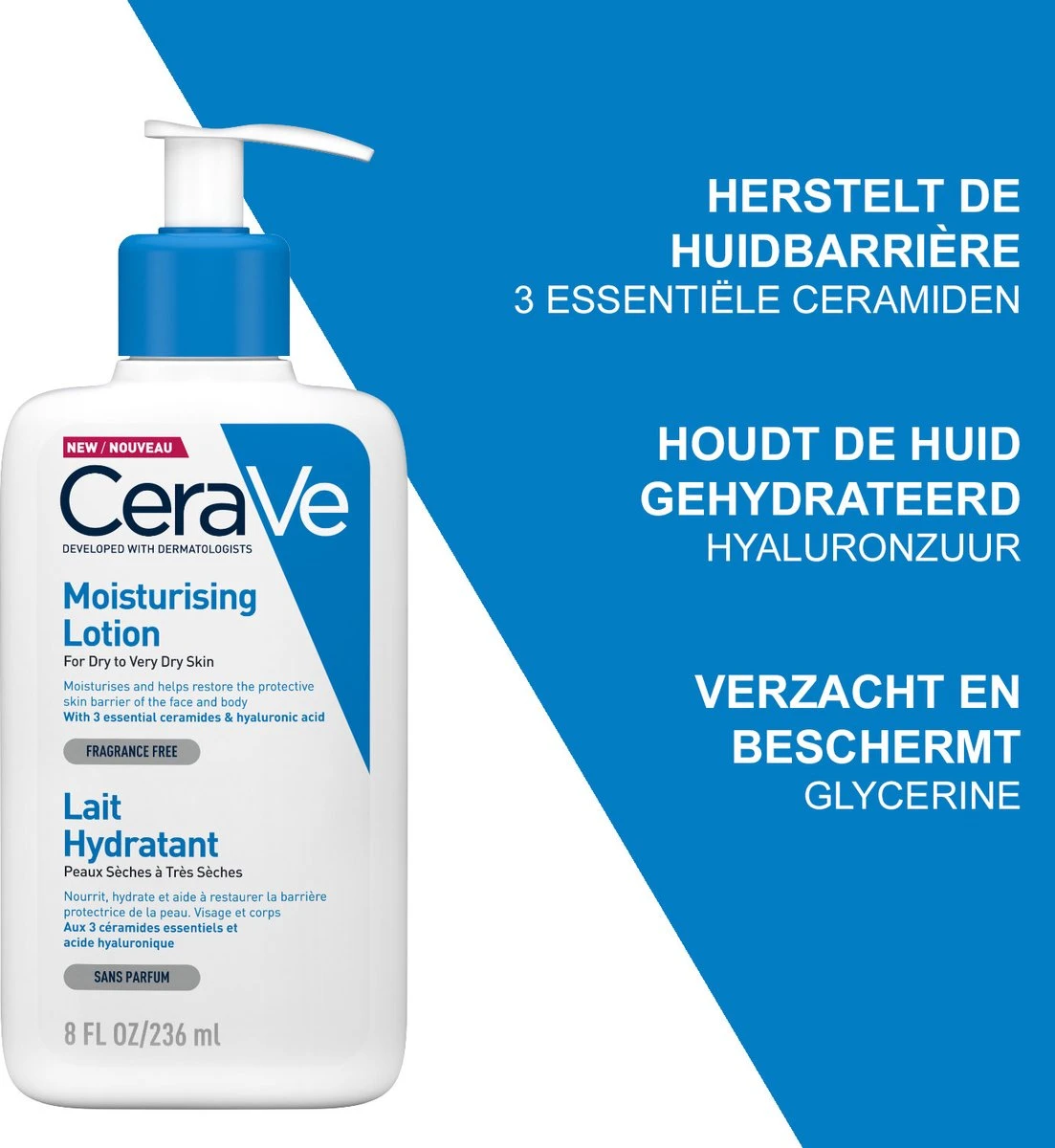 CeraVe - Moisturizing Lotion - Bodylotion - Droge Tot Zeer Droge Huid - 236 Ml 2 CeraVe - Moisturizing Lotion - Bodylotion - Droge Tot Zeer Droge Huid - 236 Ml - Afbeelding 2