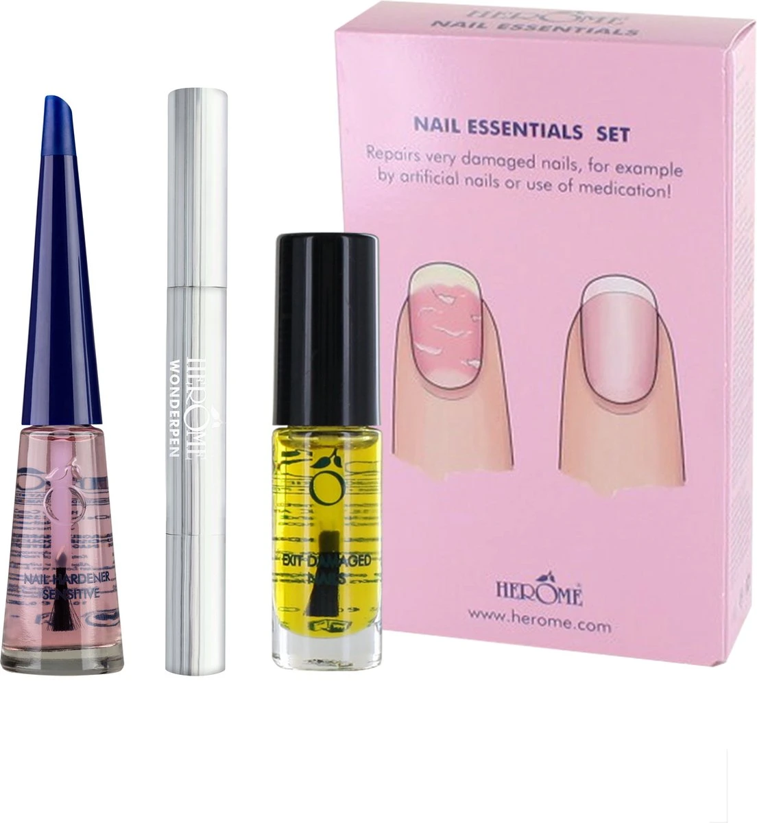 Herome 3 In 1 Manicure Nagelverzorging Set – Nagelriemolie, Nagelriemcrème En Nagelverharder - Grote Verpakking 1 Herome 3 In 1 Manicure Nagelverzorging Set – Nagelriemolie, Nagelriemcrème En Nagelverharder - Grote Verpakking