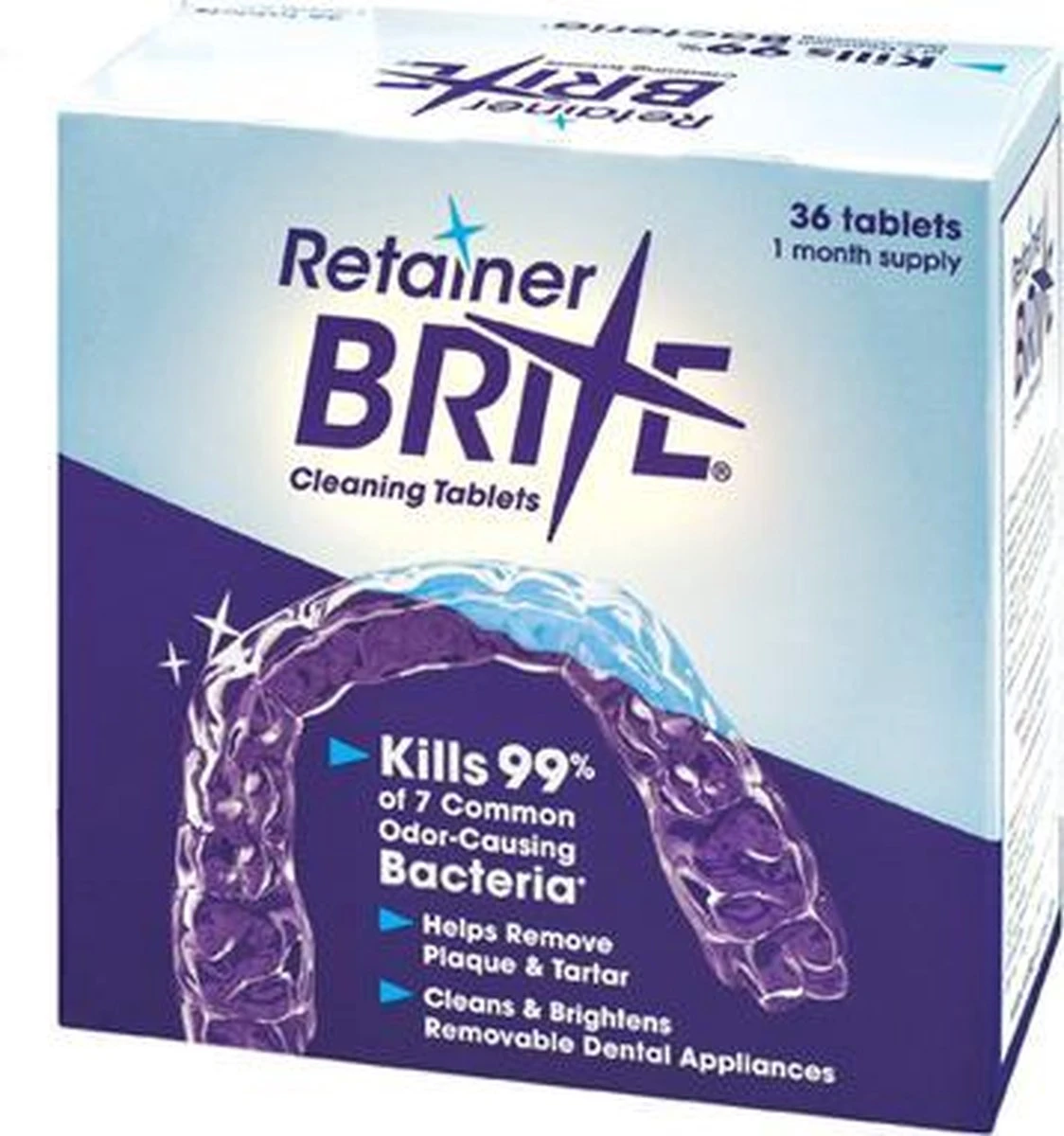Retainer Brite Reinigingstabletten - 36 Stuks 1 Retainer Brite Reinigingstabletten - 36 Stuks
