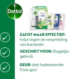 Dettol - Automatische Zeepdispenser No Touch & 3x250ml Handzeep No Touch Navulling - Aloe Vera, Sheabutter En Blue Lotus -Verzorgingsproducten 1125x1200 7