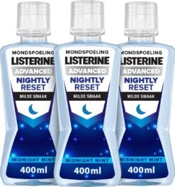 LISTERINE Nightly Reset Milde Smaak, Mondspoeling Met RAPID-FUSHION -technologie Voor Gebruik Tijdens De Nacht, Hermineraliseert Het Tandglazuur, 3 X 400 Ml 11 LISTERINE Nightly Reset Milde Smaak, Mondspoeling Met RAPID-FUSHION -technologie Voor Gebruik Tijdens De Nacht, Hermineraliseert Het Tandglazuur, 3 X 400 Ml -Verzorgingsproducten 1127x1200 1