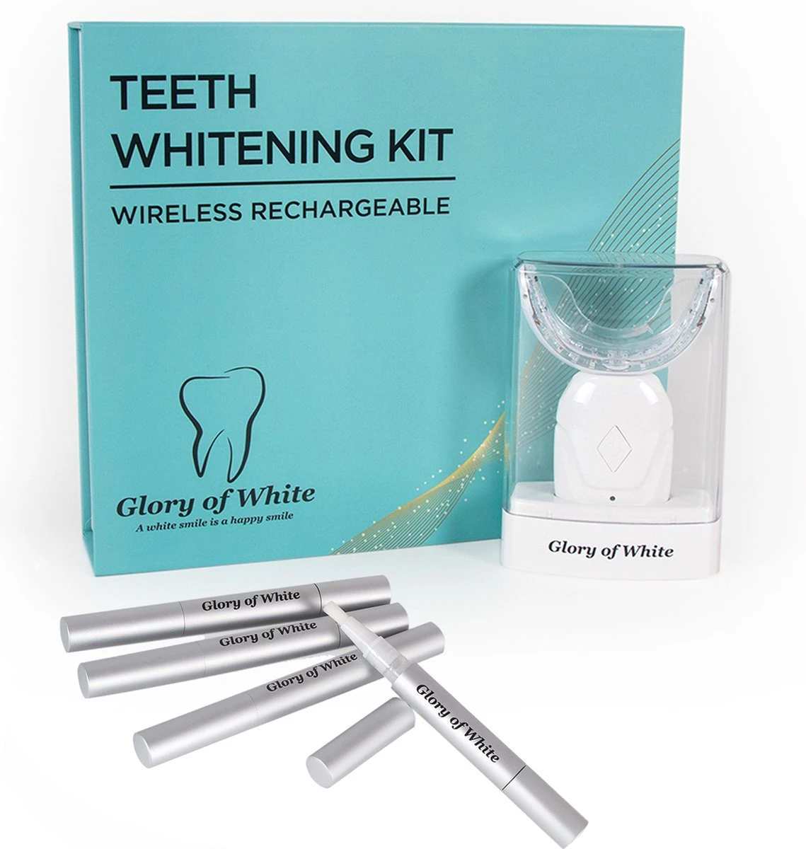 Tandenbleker Premium - Glory Of White - Professionele Tandenbleekset - Wittere Tanden - Tanden Bleken - Teeth Whitening - Zonder Peroxide 1 Tandenbleker Premium - Glory Of White - Professionele Tandenbleekset - Wittere Tanden - Tanden Bleken - Teeth Whitening - Zonder Peroxide