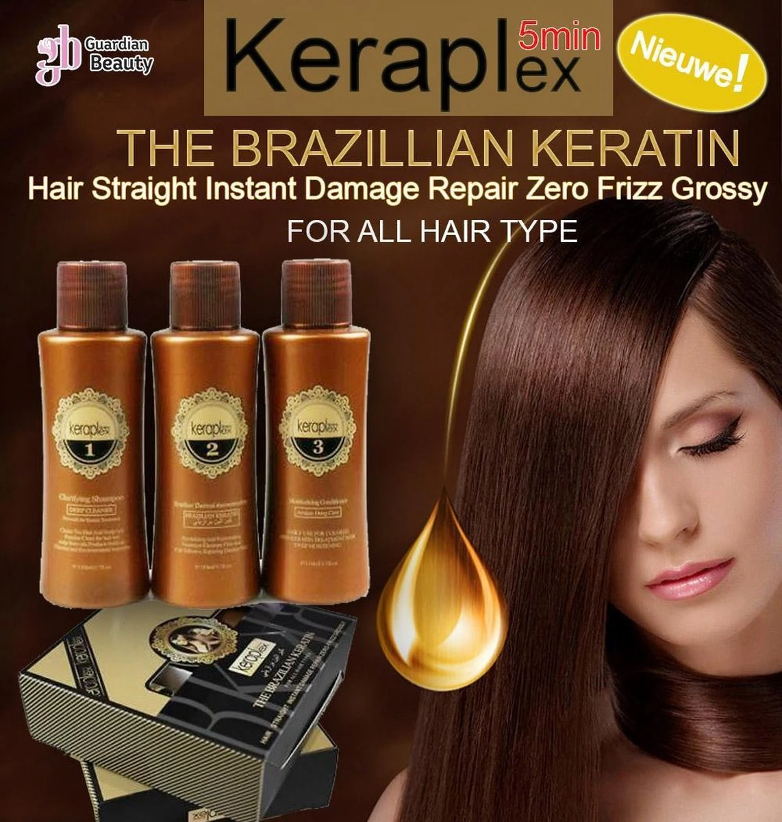 Merkloos Keratine Behandeling - Keraplex 5min! De Braziliaanse Keratinebehandelingsproducten Voor Zacht En Glanzend Haar - Keratinebehandeling - Keratineshampoo - Braziliaanse Thermische Reconstructie Voor Haar - Amino-hydraterende Conditie - 3 In één 5 Merkloos Keratine Behandeling - Keraplex 5min! De Braziliaanse Keratinebehandelingsproducten Voor Zacht En Glanzend Haar - Keratinebehandeling - Keratineshampoo - Braziliaanse Thermische Reconstructie Voor Haar - Amino-hydraterende Conditie - 3 In één - Afbeelding 5
