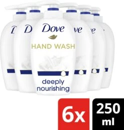 Dove Deeply Nourishing Verzorgende Handzeep - 6 X 250 Ml - Voordeelverpakking
