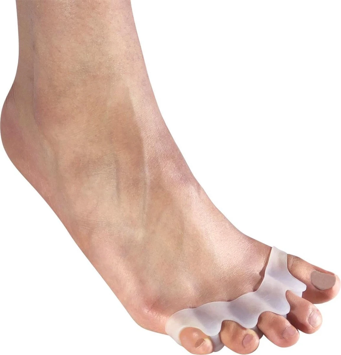Scarlet Health | Teenspreider "Spreader III"; 1 Paar (2 Stuks) Gelhouder Van Zachte Siliconen; 5-teen Spreider Voor Hallux Valgus, Hamertenen, Kogelvormige Tenen. Vaandel 4 Scarlet Health | Teenspreider "Spreader III"; 1 Paar (2 Stuks) Gelhouder Van Zachte Siliconen; 5-teen Spreider Voor Hallux Valgus, Hamertenen, Kogelvormige Tenen. Vaandel - Afbeelding 4