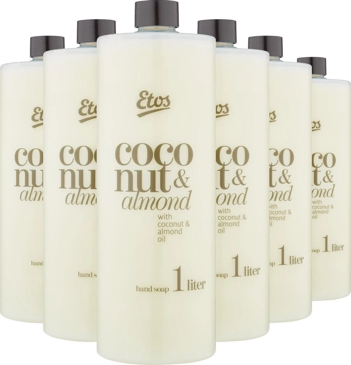 Etos Handzeep - Kokos & Almond - Navulling - 6x1L - Voordeelverpakking 1 Etos Handzeep - Kokos & Almond - Navulling - 6x1L - Voordeelverpakking