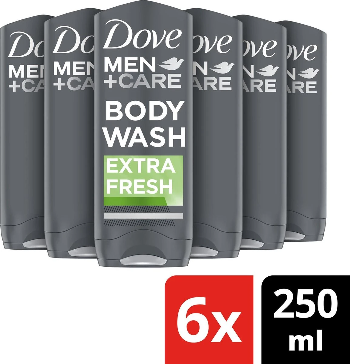 Dove Men Extra Fresh Douchegel - 6 X 250 Ml - Voordeelverpakking 2 Dove Men Extra Fresh Douchegel - 6 X 250 Ml - Voordeelverpakking - Afbeelding 2
