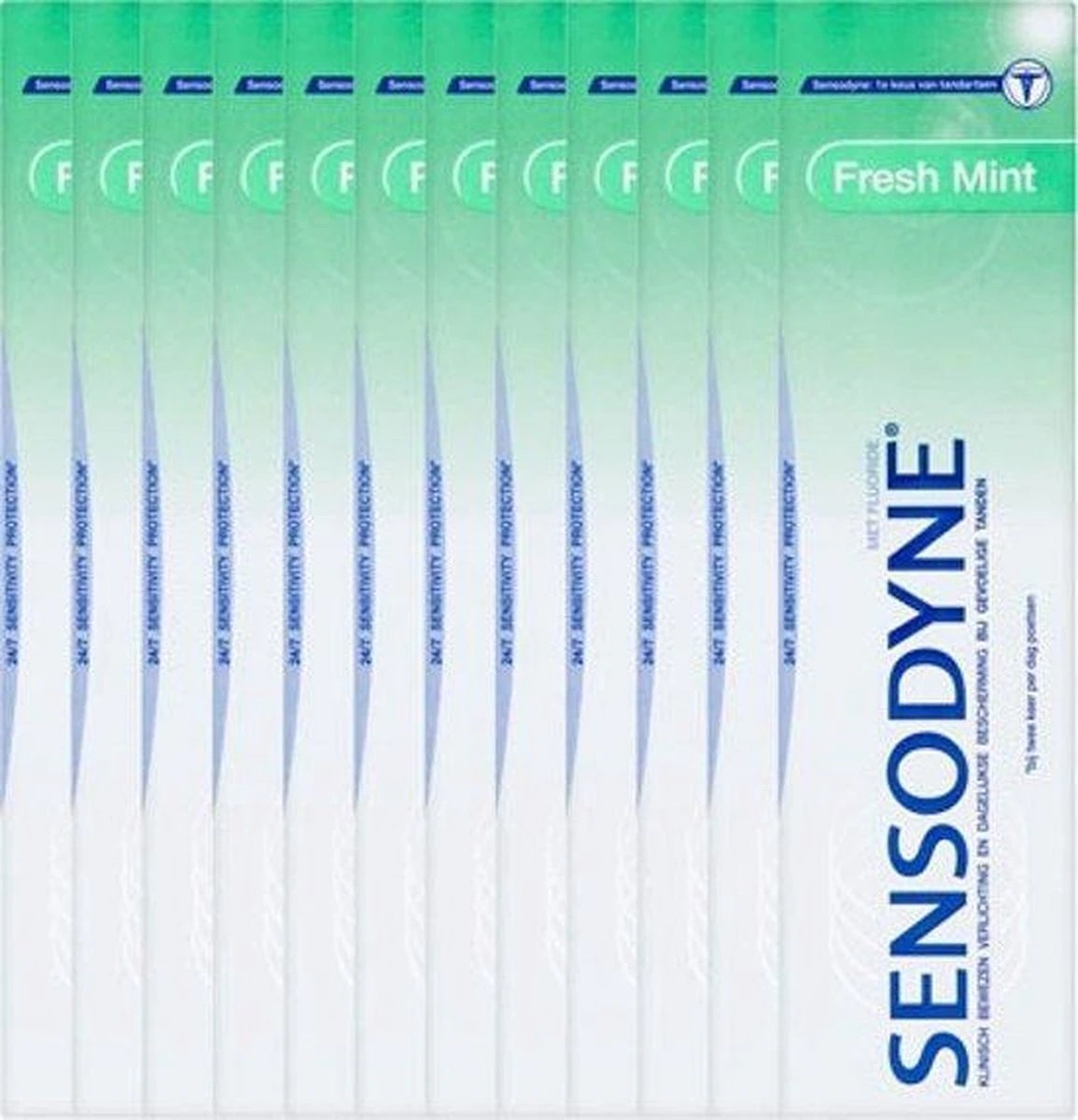Sensodyne Tandpasta Fresh Mint Voordeelverpakking - 12 X 75 Ml 1 Sensodyne Tandpasta Fresh Mint Voordeelverpakking - 12 X 75 Ml
