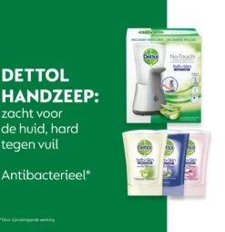 Dettol - Automatische Zeepdispenser No Touch & 3x250ml Handzeep No Touch Navulling - Aloe Vera, Sheabutter En Blue Lotus -Verzorgingsproducten 1166x1200 4