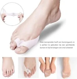 {Feetz} Hallux Valgus Bunion Protector & Corrector - SET VAN 8 STUKS – Voetverzorging & Teenspreider Teenspalk – Voorvoetzolen Siliconen Set Ter Correctie Van Tenenstand. Inclusief Teenband & Massagebal Voor Spierversterkende Oefeningen -Verzorgingsproducten 1178x1200 1