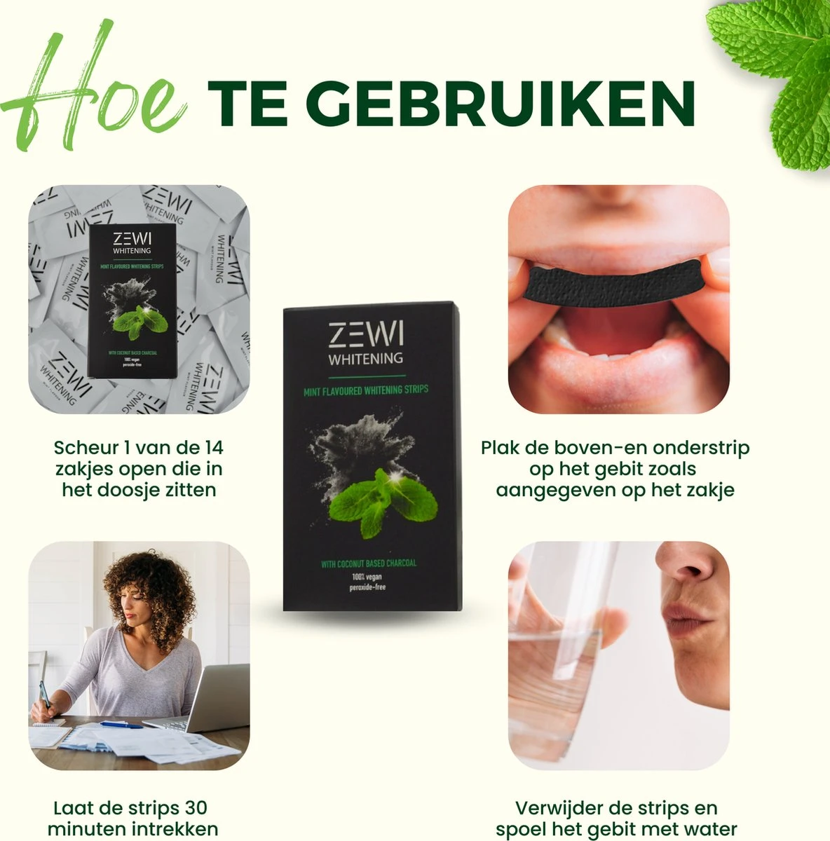 Zewi Professionele Tandenbleek Strips Tandenbleekset Whitening Strips Crest Whitestrips Teeth Kit Tanden Bleken Witte Tanden Zonder Peroxide - 28 Strips 5 Zewi Professionele Tandenbleek Strips Tandenbleekset Whitening Strips Crest Whitestrips Teeth Kit Tanden Bleken Witte Tanden Zonder Peroxide - 28 Strips - Afbeelding 5