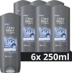 Dove Men+Care Cool Fresh 3-in-1 Douchegel - 6 X 250 Ml - Voordeelverpakking