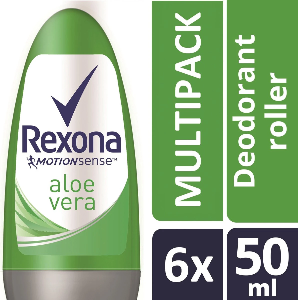 Rexona Aloe Vera Deodorant Roller - 6 X 50 Ml - Voordeelverpakking 3 Rexona Aloe Vera Deodorant Roller - 6 X 50 Ml - Voordeelverpakking - Afbeelding 3