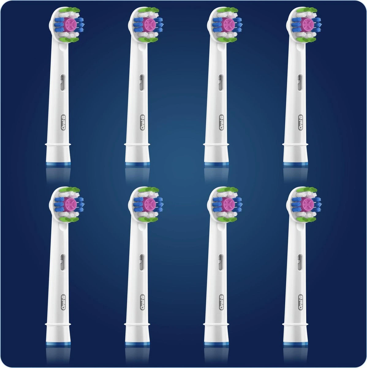 Oral B Oral-B 3D White - Met CleanMaximiser-technologie - Opzetborstels - 8 Stuks 2 Oral B Oral-B 3D White - Met CleanMaximiser-technologie - Opzetborstels - 8 Stuks - Afbeelding 2