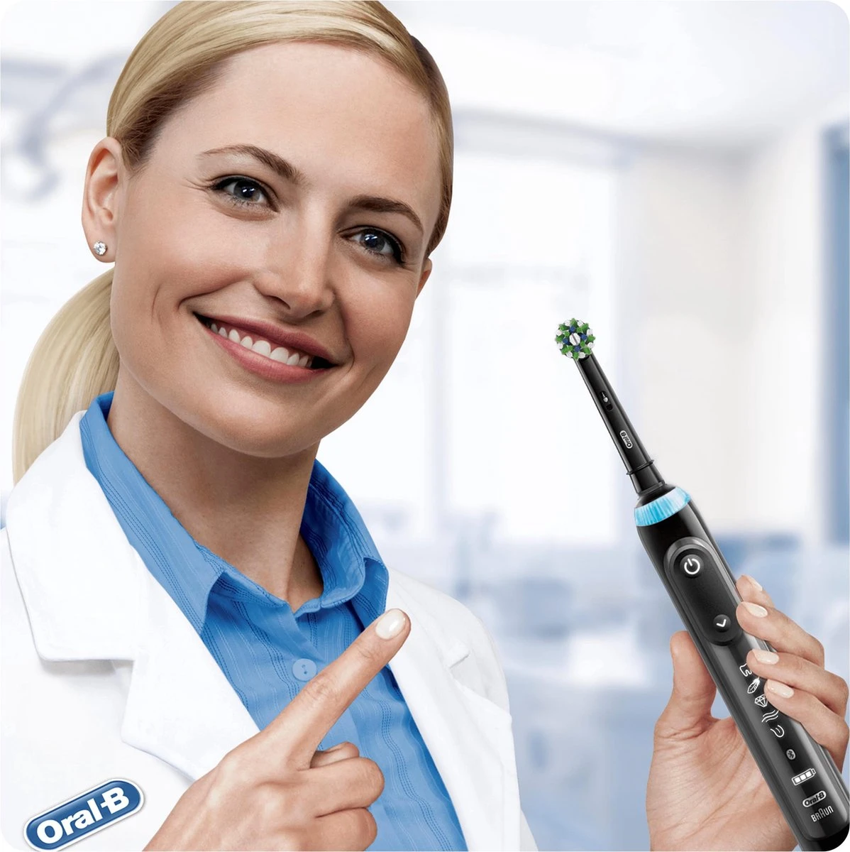 Oral B Oral-B CrossAction - Met CleanMaximiser-technologie - Opzetborstels - Zwart - 3 Stuks 7 Oral B Oral-B CrossAction - Met CleanMaximiser-technologie - Opzetborstels - Zwart - 3 Stuks - Afbeelding 7