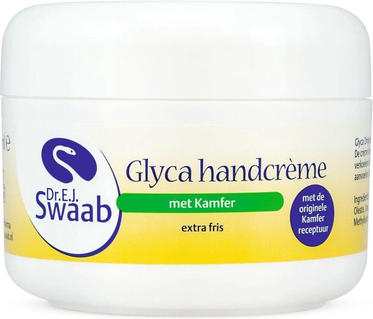 Dr. Swaab Glyca Kamfer - 100 Ml - Handcrème 1 Dr. Swaab Glyca Kamfer - 100 Ml - Handcrème
