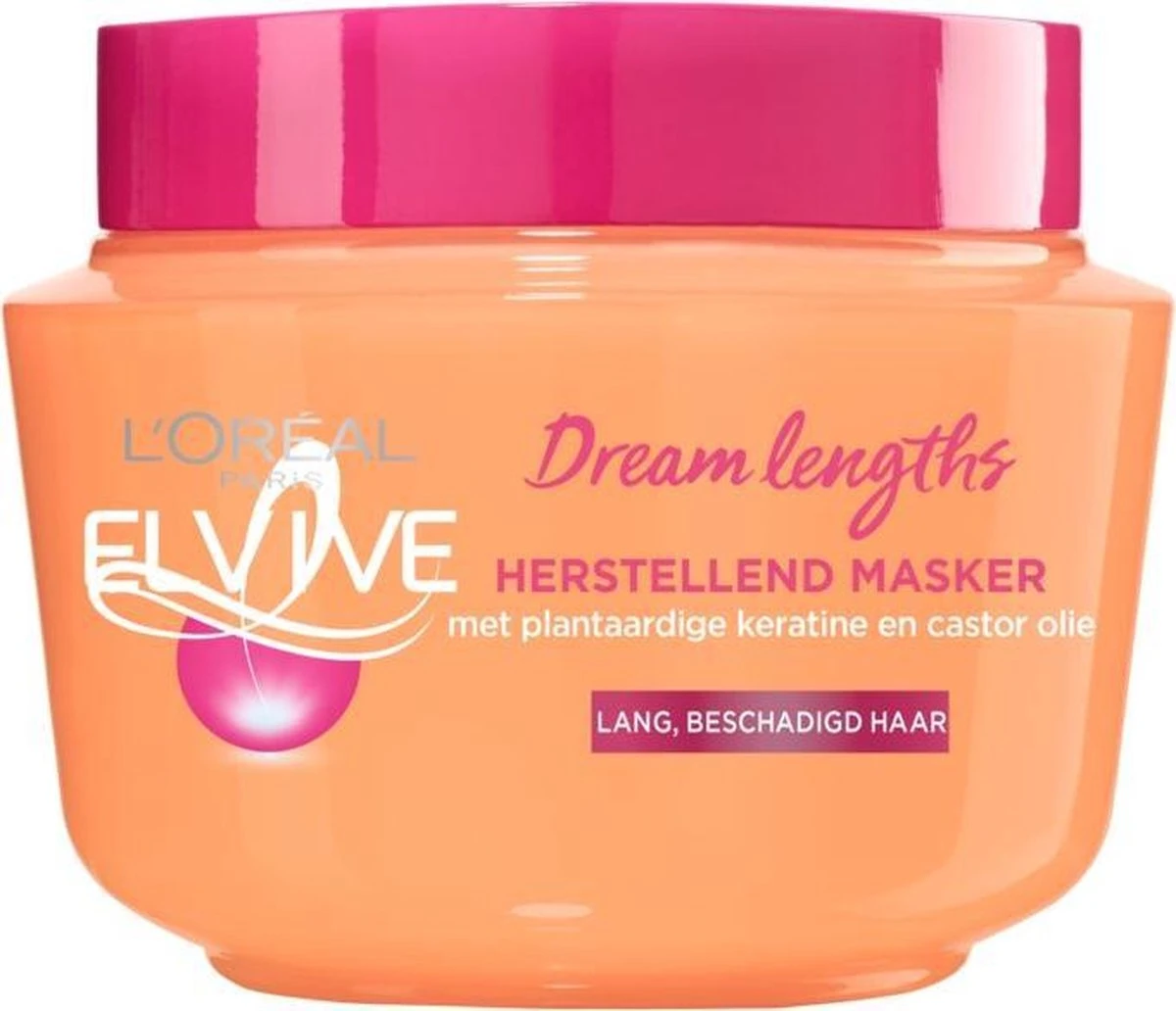 L'Oréal Paris Elvive Dream Lengths Haarmasker - 6 X 300 Ml - Lang & Beschadigd Haar - Voordeelverpakking 8 L'Oréal Paris Elvive Dream Lengths Haarmasker - 6 X 300 Ml - Lang & Beschadigd Haar - Voordeelverpakking - Afbeelding 8