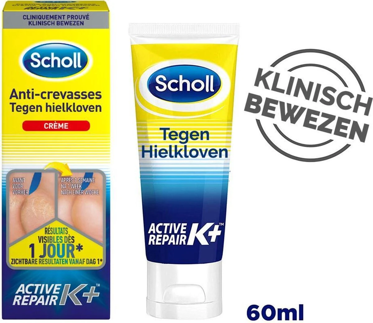 Scholl Klovenzalf - K+ Creme - Voor Hielkloven En Ruwe, Droge Huid 2 Scholl Klovenzalf - K+ Creme - Voor Hielkloven En Ruwe, Droge Huid - Afbeelding 2