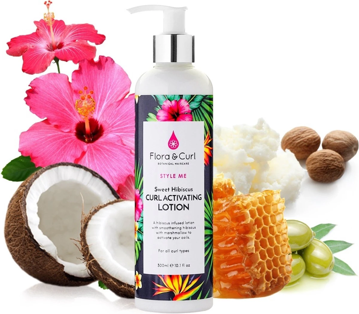 Flora & Curl Sweet Hibiscus Curl Activating Lotion- 300 Ml - Curly Girl Proof 1 Flora & Curl Sweet Hibiscus Curl Activating Lotion- 300 Ml - Curly Girl Proof
