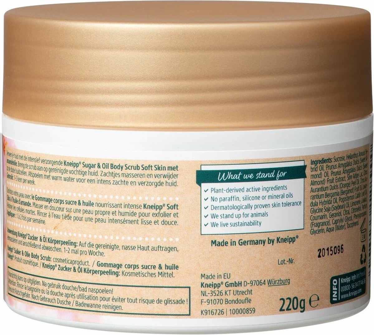 Kneipp Soft Skin - Sugar & Oil Body Scrub 6 Kneipp Soft Skin - Sugar & Oil Body Scrub - Afbeelding 6