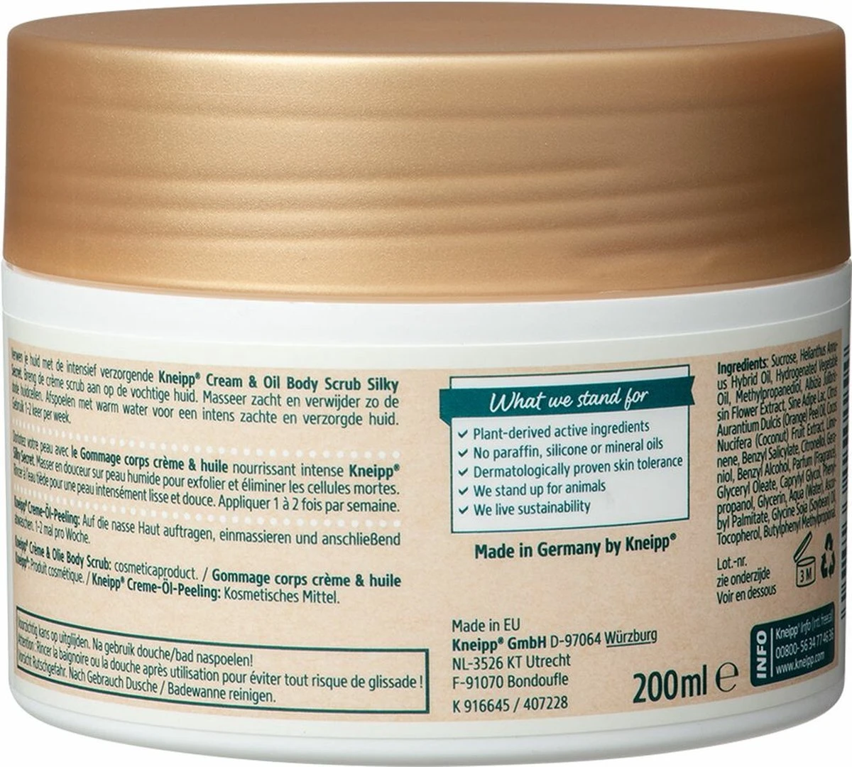 Kneipp Silky Secret - Cream & Oil Body Scrub 4 Kneipp Silky Secret - Cream & Oil Body Scrub - Afbeelding 4