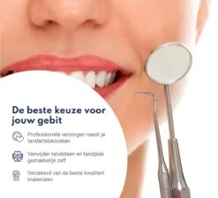 Tandarts Setje - Professioneel - Tandsteen Verwijderaar – Mondspiegel – Tandartshaakje – Tandsteenhaakje - Gebitsverzorging – Inclusief Luxe Etui - 6-delig - RVS -Verzorgingsproducten 1200x1087 7