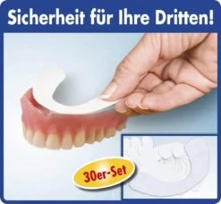 Merkloos Kunstgebit-kussentjes - Set Van 30 - Ondergebit -Verzorgingsproducten 1200x1107