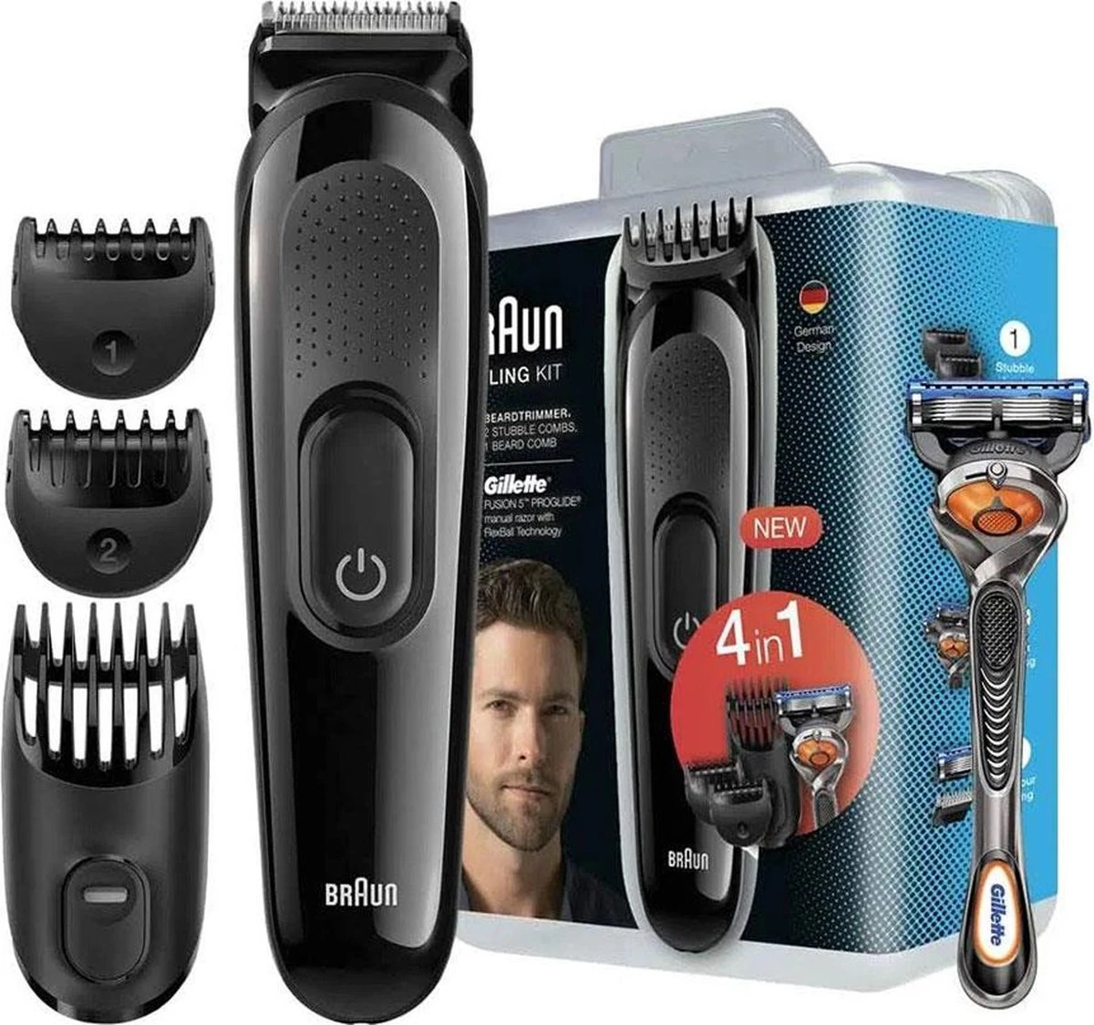 Braun - SK3000 4-in-1 Styling Kit Baard- En Haartrimmer 1 Braun - SK3000 4-in-1 Styling Kit Baard- En Haartrimmer