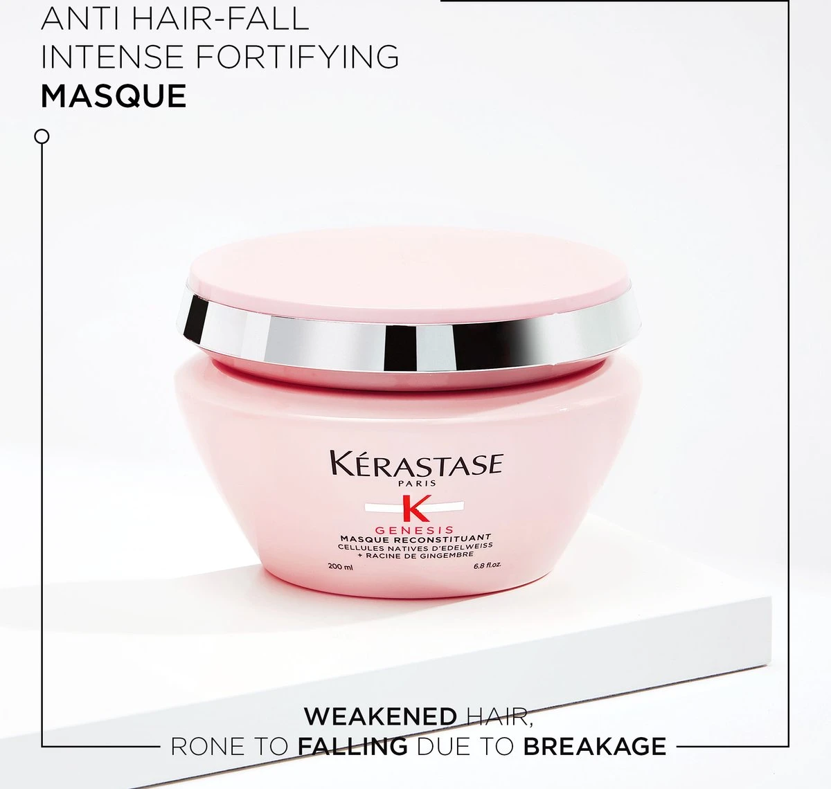 Kérastase Genesis Masque Reconstituant Haarmasker Tegen Haaruitval - Haarmasker Beschadigd Haar - 200ml 2 Kérastase Genesis Masque Reconstituant Haarmasker Tegen Haaruitval - Haarmasker Beschadigd Haar - 200ml - Afbeelding 2