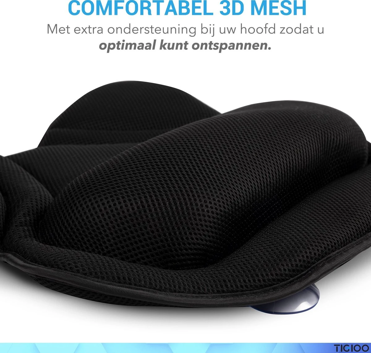 TIGIOO Luxe Home Spa Badkussen Small - Zwart Kussen Voor In Bad - Met 6 Zuignappen - Extra Comfort 6 TIGIOO Luxe Home Spa Badkussen Small - Zwart Kussen Voor In Bad - Met 6 Zuignappen - Extra Comfort - Afbeelding 6