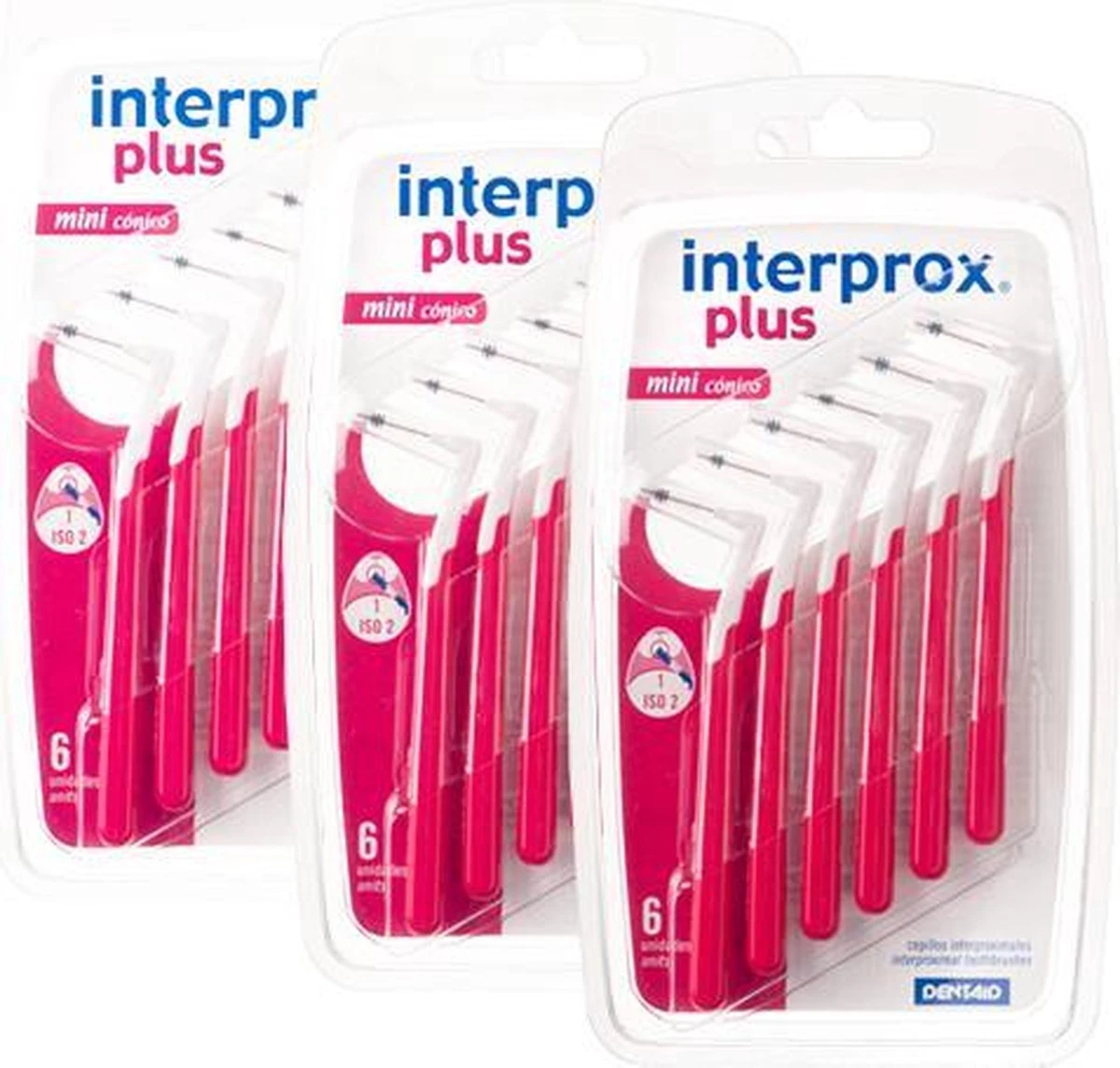 Interprox Plus Mini Conical - 2 Tot 4 Mm - Rood 3 X 6 Stuks - Voordeelpakket 1 Interprox Plus Mini Conical - 2 Tot 4 Mm - Rood 3 X 6 Stuks - Voordeelpakket