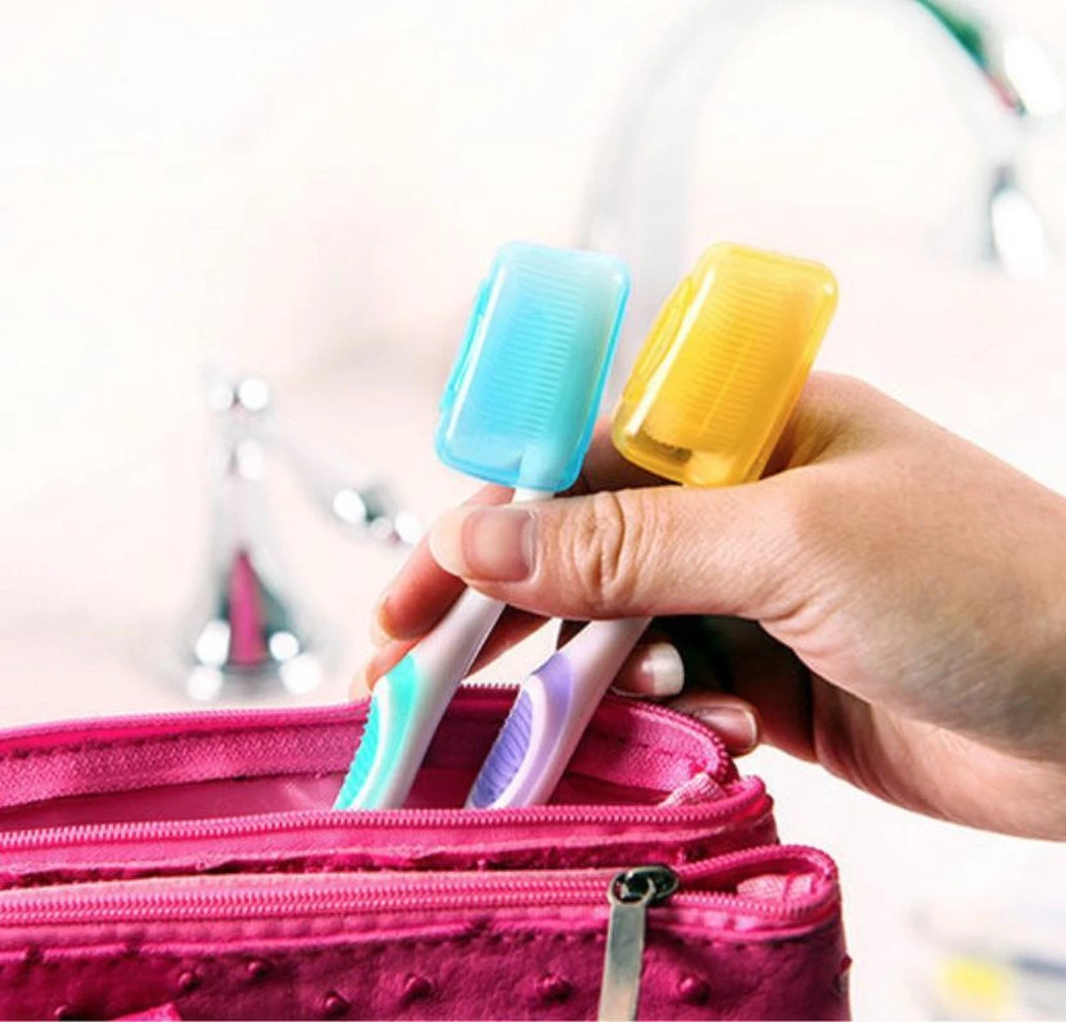 Tandenborsteldoosjes | Tandenborstel Beschermer | Tandenborstel Beschermers Voor Op Reis | 5 Stuks In Verschillende Kleuren 2 Tandenborsteldoosjes | Tandenborstel Beschermer | Tandenborstel Beschermers Voor Op Reis | 5 Stuks In Verschillende Kleuren - Afbeelding 2