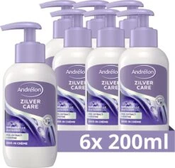 Andrélon Zilver Care Leave-In Crème - 6 X 200 Ml - Voordeelverpakking