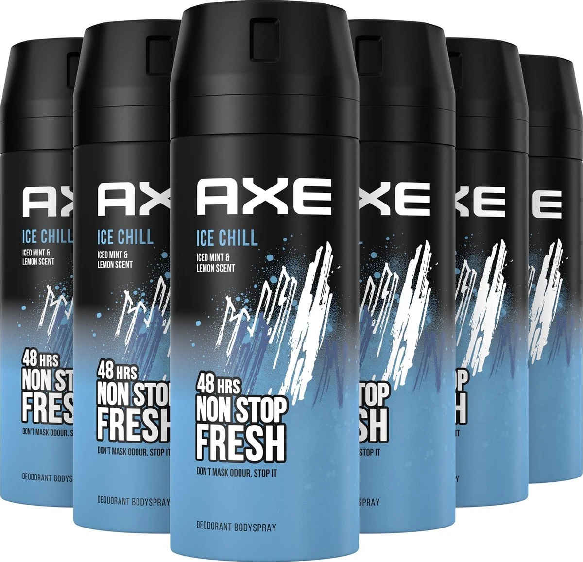 Axe Ice Chill Bodyspray Deodorant - 6 X 150 Ml - Voordeelverpakking 4 Axe Ice Chill Bodyspray Deodorant - 6 X 150 Ml - Voordeelverpakking - Afbeelding 4