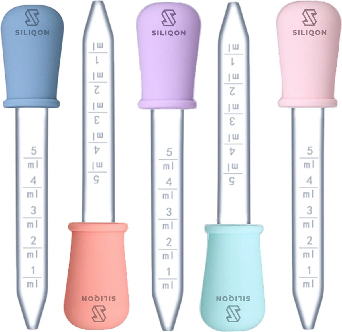 Merkloos Pipet 5 Ml | Pipetje Met Silicone Dropper | Vloeistoffen / Doseren / Whisky / Medicijnen | Pipette | Pipetten In 5 Kleuren | Pipetjes - 5 Stuks 1 Merkloos Pipet 5 Ml | Pipetje Met Silicone Dropper | Vloeistoffen / Doseren / Whisky / Medicijnen | Pipette | Pipetten In 5 Kleuren | Pipetjes - 5 Stuks