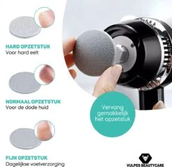 Vulpes BeautyCare® Elektrische Eelt Verwijderaar Pro – Stofzuigfunctie – 3 Snelheden – Inclusief 3 Vijlschijven & Borstel - USB-Oplaadbaar 13 Vulpes BeautyCare® Elektrische Eelt Verwijderaar Pro – Stofzuigfunctie – 3 Snelheden – Inclusief 3 Vijlschijven & Borstel - USB-Oplaadbaar -Verzorgingsproducten 1200x1167 5