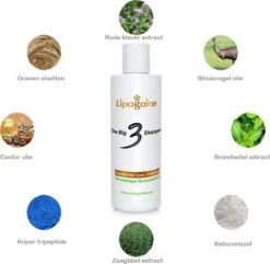 Lipogaine Big 3 Haargroei Shampoo-tegen Haaruitval- Anti Roos- Met 1% Ketoconazol En Biotine- 230 Ml -Verzorgingsproducten 1200x1172 3