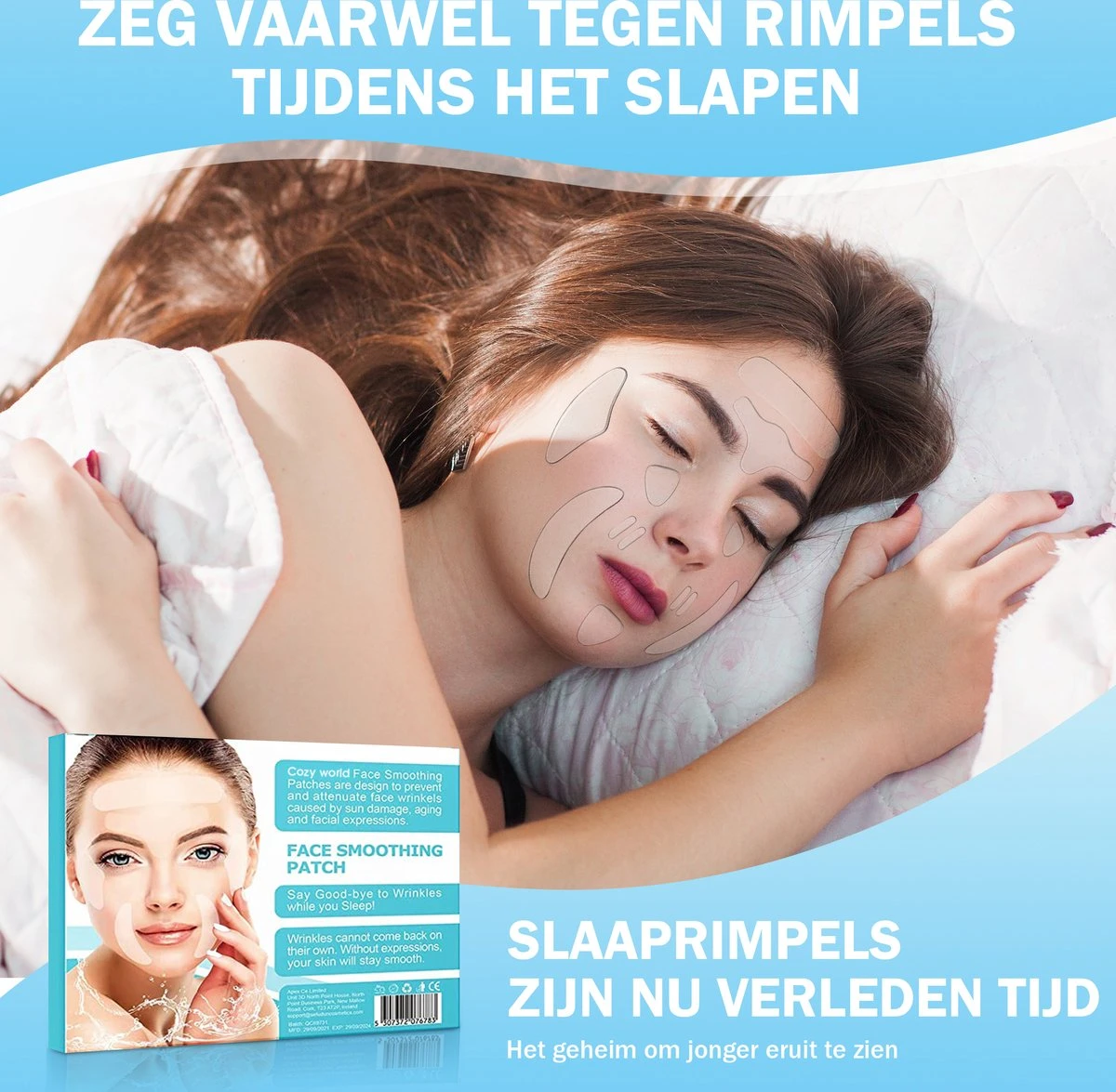 Cozy World - Anti Rimpel Pads - 160 Delig - 10 Sets Van 16 Patches - Siliconen - Gezicht Stretcher - Anti Aging - Eye Patch - Wallen - Botox Alternatief 3 Cozy World - Anti Rimpel Pads - 160 Delig - 10 Sets Van 16 Patches - Siliconen - Gezicht Stretcher - Anti Aging - Eye Patch - Wallen - Botox Alternatief - Afbeelding 3