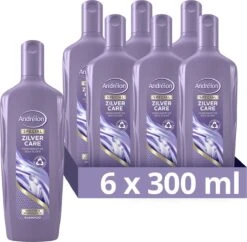 Andrélon Shampoo Zilver Care - 6 X 300 Ml - Voordeelverpakking