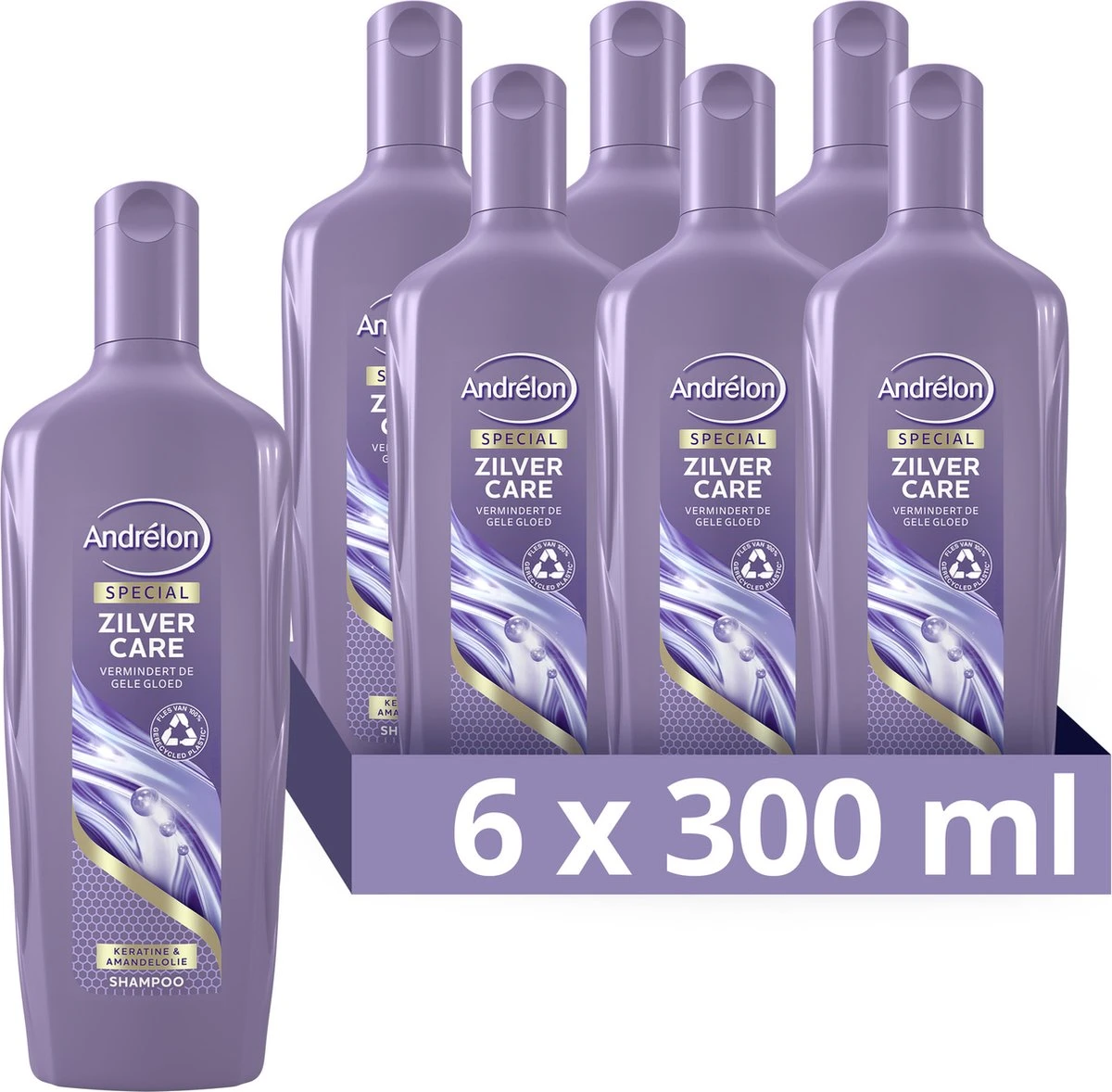 Andrélon Shampoo Zilver Care - 6 X 300 Ml - Voordeelverpakking 1 Andrélon Shampoo Zilver Care - 6 X 300 Ml - Voordeelverpakking