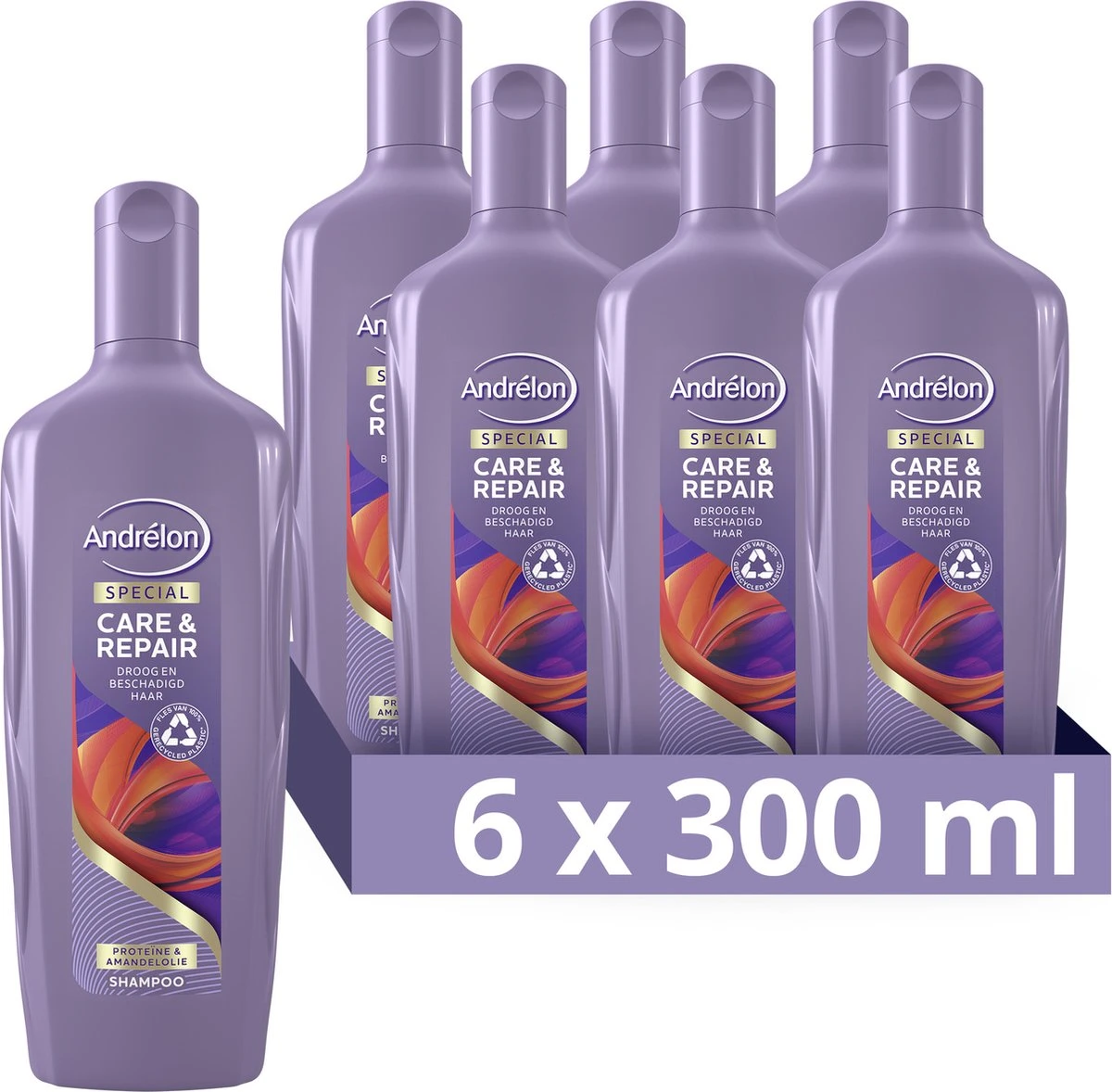 Andrélon Intense Care & Repair Shampoo - 6 X 300 Ml - Voordeelverpakking 1 Andrélon Intense Care & Repair Shampoo - 6 X 300 Ml - Voordeelverpakking