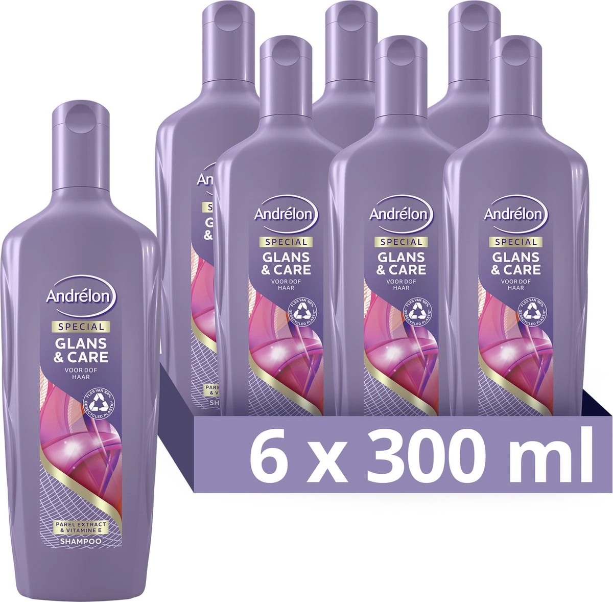 Andrélon Intense Glans & Care Shampoo - 6 X 300 Ml - Voordeelverpakking 1 Andrélon Intense Glans & Care Shampoo - 6 X 300 Ml - Voordeelverpakking