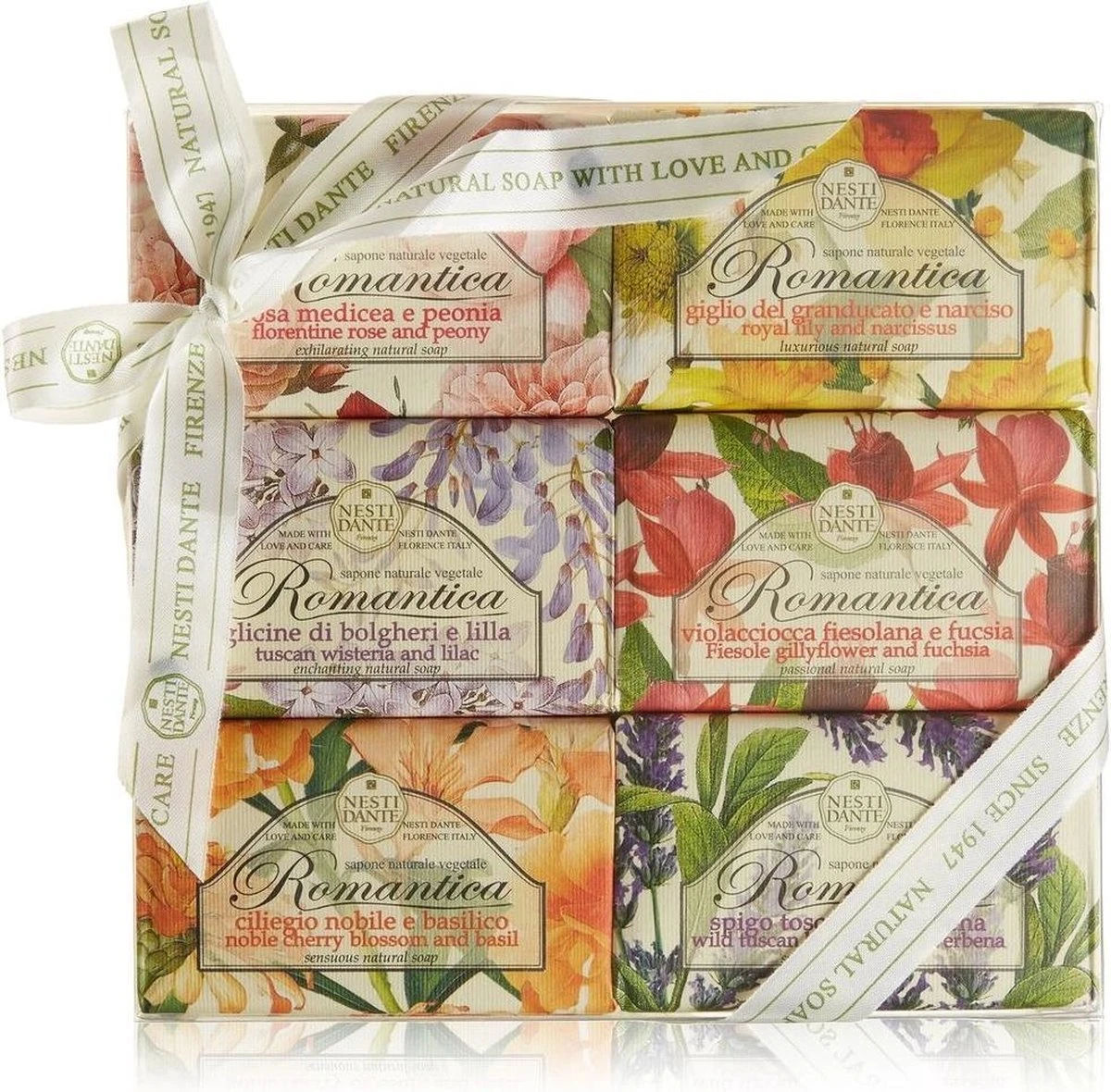 Nesti Dante Romantica Zeepset Set 6 X 150 Gr. 1 Nesti Dante Romantica Zeepset Set 6 X 150 Gr.